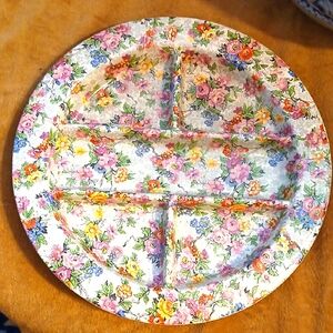 Marina Chintz Floral NELSON WARE Divided Plate